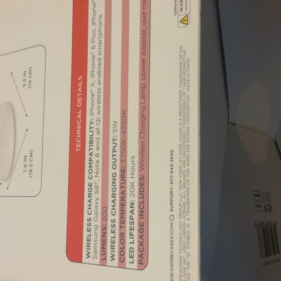 IHome LED+wireless charging station new in sealed box - Picture 7 of 10